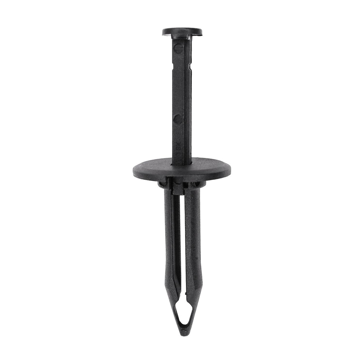 1/2"x1-5/8" Black Push-Type Front License Plate Bracket Retainer with Closed End, 1" Head
