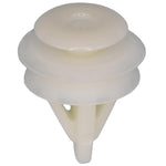 10.5mmx14mm White Nylon Triple Head Trim Panel Christmas Tree Retainer, 18mm Head