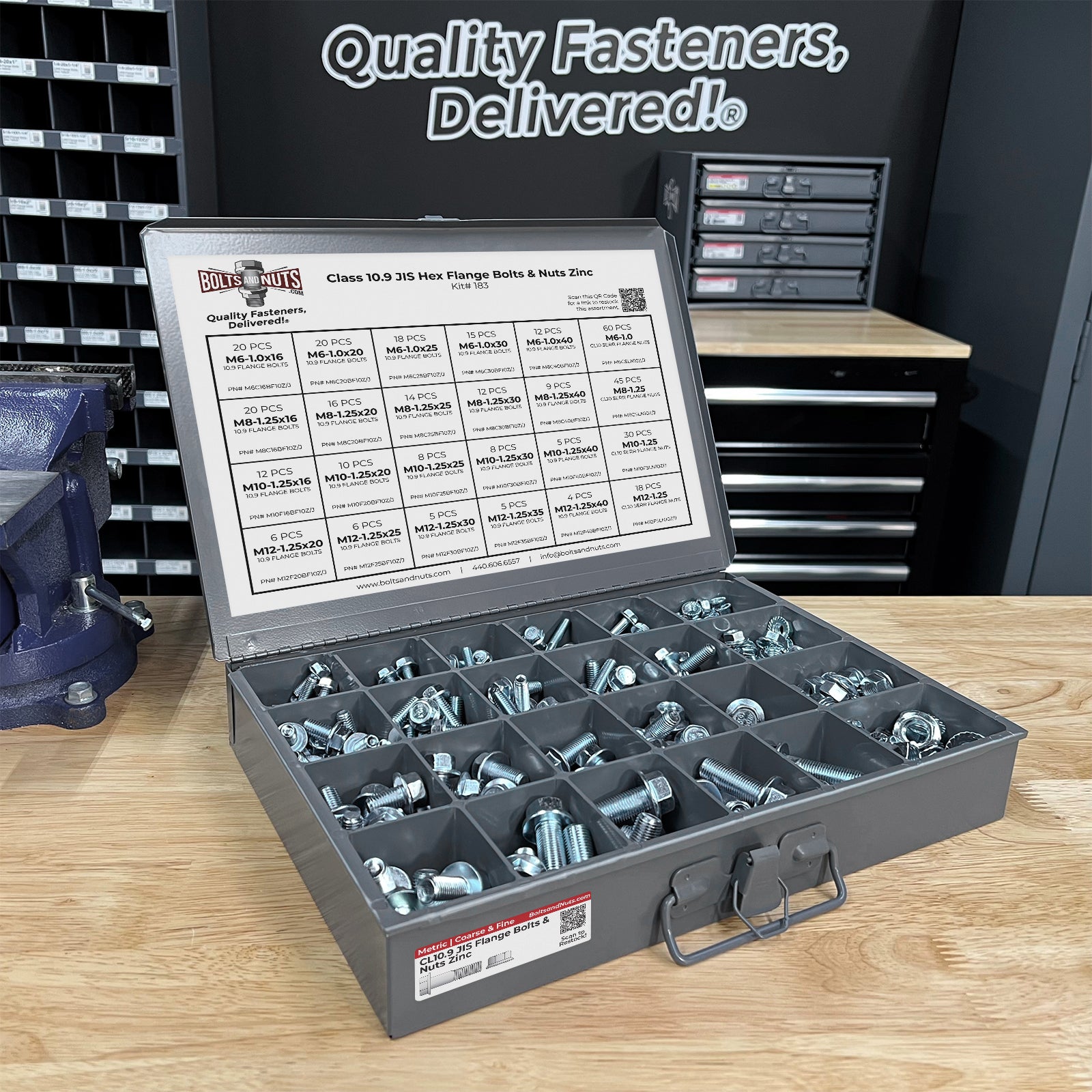 Metric Class 10.9 JIS Hex Flange Frame Bolts & Serr Nuts