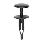 1/4"x1-1/8" Black Push-Type Retainer with Closed End, 3/4" Head