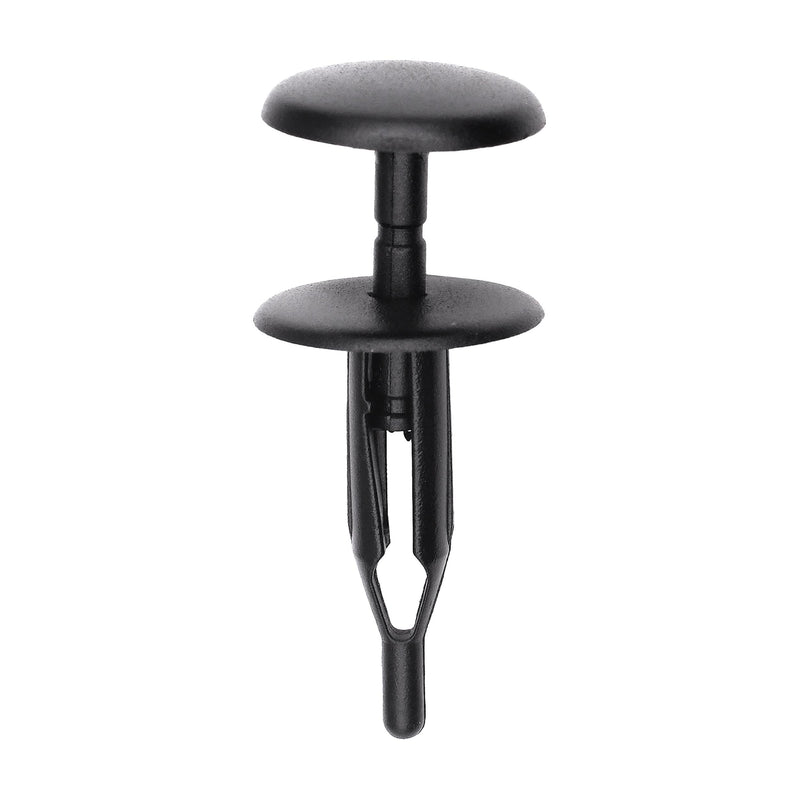 1/4"x1-1/8" Black Push-Type Retainer with Closed End, 3/4" Head