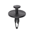 3/8"x15/16" Black Push-Type Rear Bumper Fascia Retainer with Closed End, 1" Head