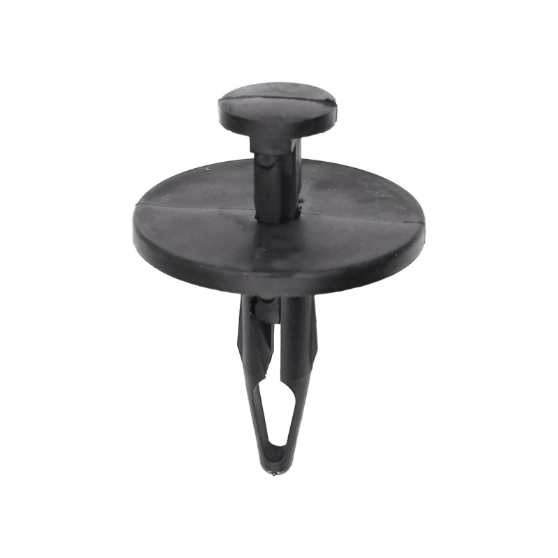3/8"x15/16" Black Push-Type Rear Bumper Fascia Retainer with Closed End, 1" Head