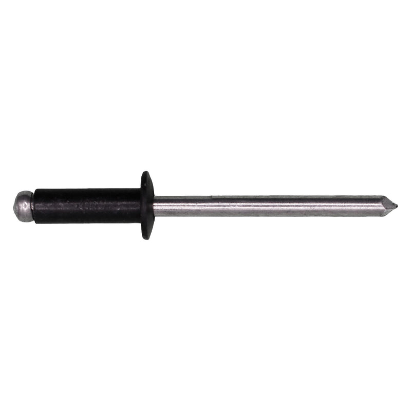 3/16" Specialty Rivet Aluminum, 1/4"-3/8" Grip, Black Aluminum Body, Aluminum Mandrel