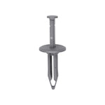1/2"x1-3/4" Gray Push-Type Front License Plate Bracket Retainer with Closed End, 1" Head