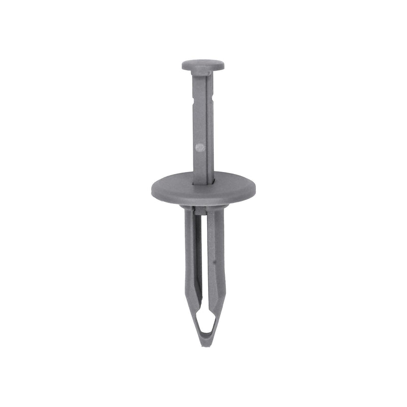 1/2"x1-3/4" Gray Push-Type Front License Plate Bracket Retainer with Closed End, 1" Head
