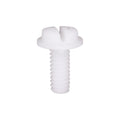 1/4"-20x5/8" Slotted Truss Head License Plate Screw, 19/32" Washer, Nylon