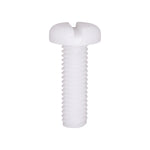 M6-1.0x20mm Slotted Pan Head License Plate Screw, Nylon