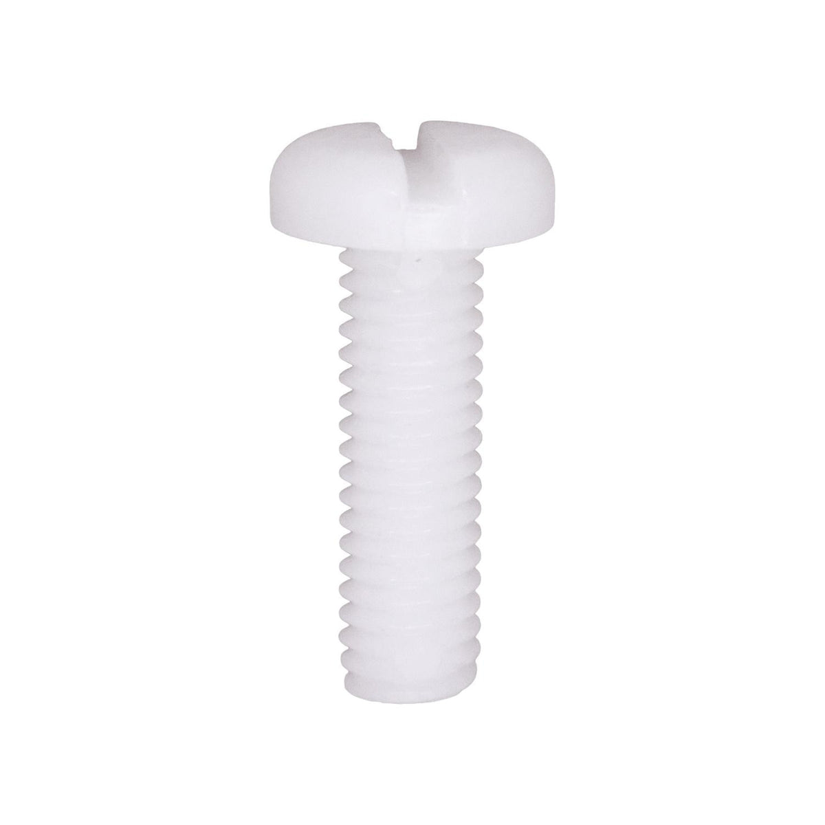 M6-1.0x20mm Slotted Pan Head License Plate Screw, Nylon
