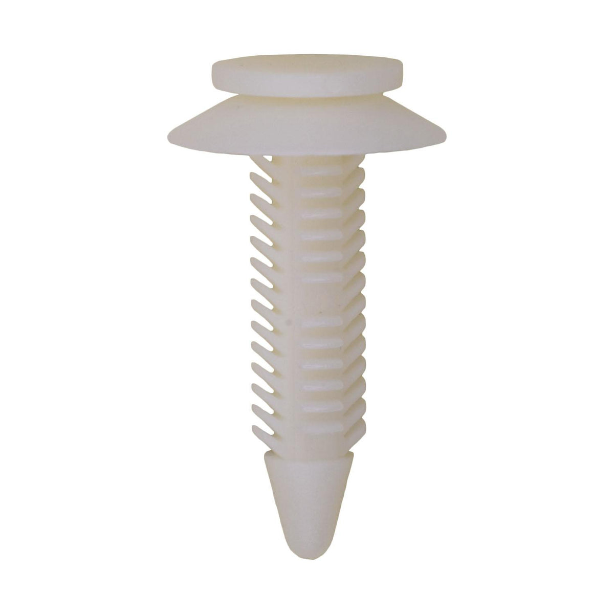 5/16"x1-5/32" White Nylon Double Head Rear Door Trim Panel Christmas Tree Retainer, 3/4" Head