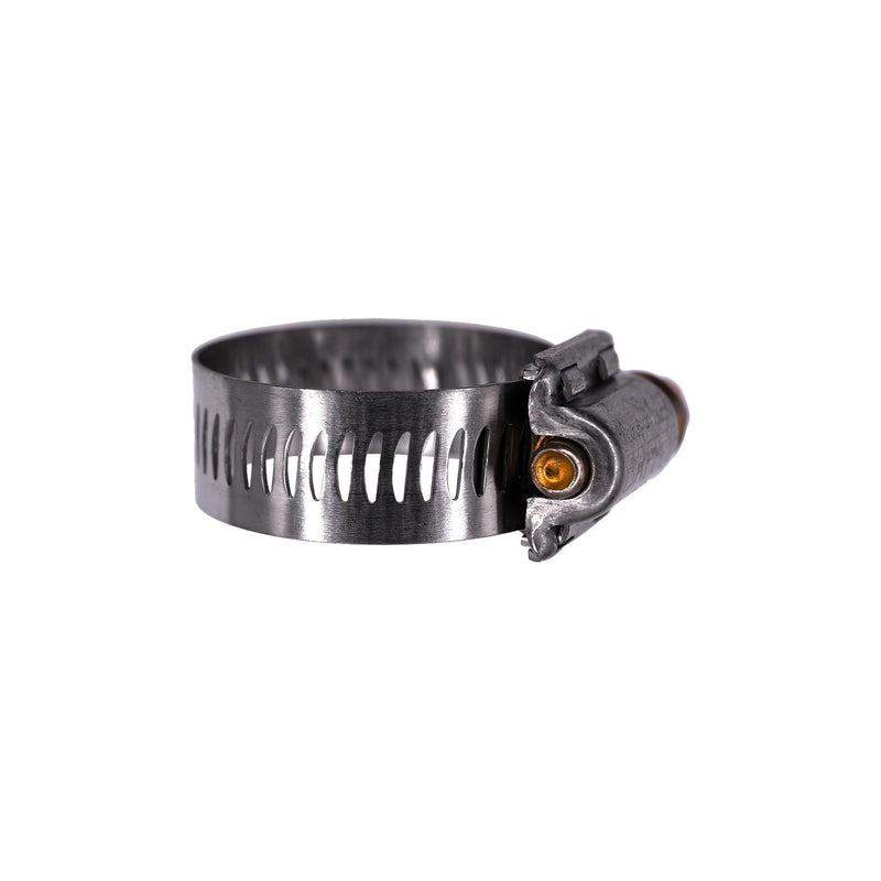 300 Stainless Steel Band & Saddle, Steel Screw Hose Clamp Size #16 Partial, Plated Screw & Housing