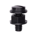 1/4"-20x5/8" Slotted Truss Head License Plate Screw And Nut, 19/32" Washer