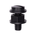 1/4"-20x5/8" Slotted Truss Head License Plate Screw And Nut, 19/32" Washer