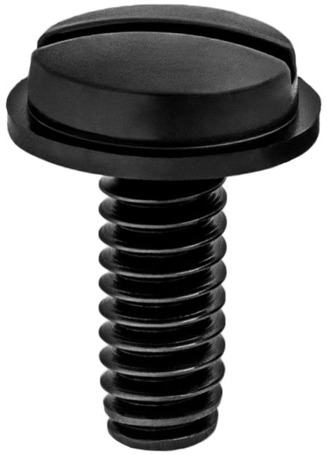 1/4"-20x5/8" Slotted Truss Head License Plate Screw, 19/32" Washer, Nylon
