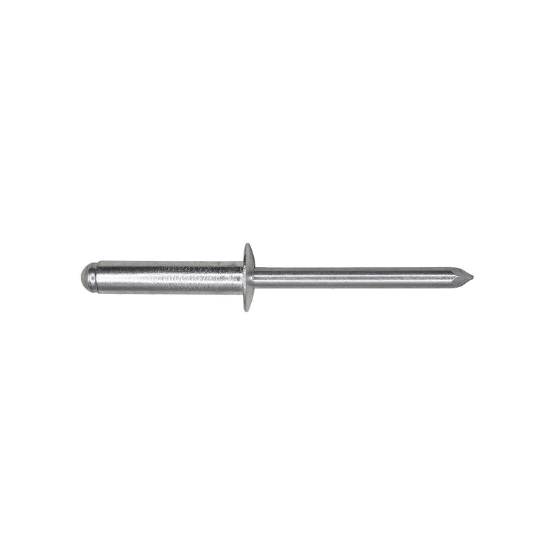 3/16"x13/16" Silver Dome Head Pop Blind Rivet Aluminum, 1/2"-5/8" Grip, Aluminum Body, Aluminum Mandrel