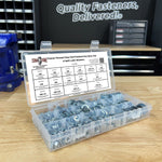 Metric Class 10.9 Hex Nut, Flat & Lock Washers Assortment - 351 Pcs