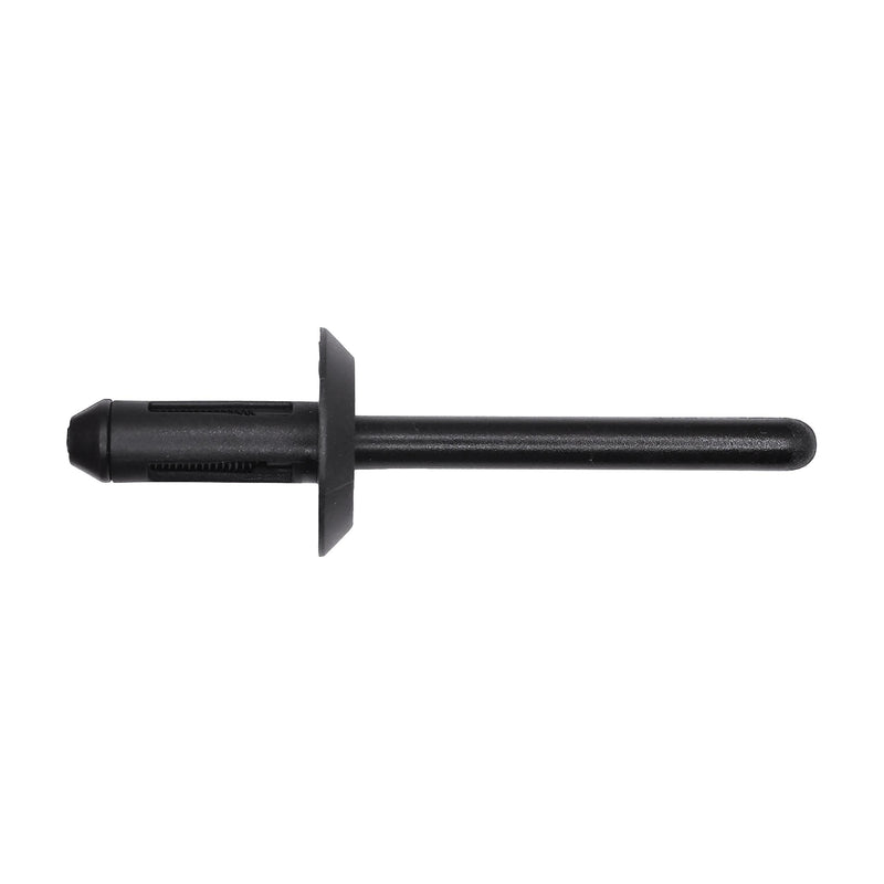 1/4" Black Nylon Rivet, 5/32", 3/32" Flange Thick