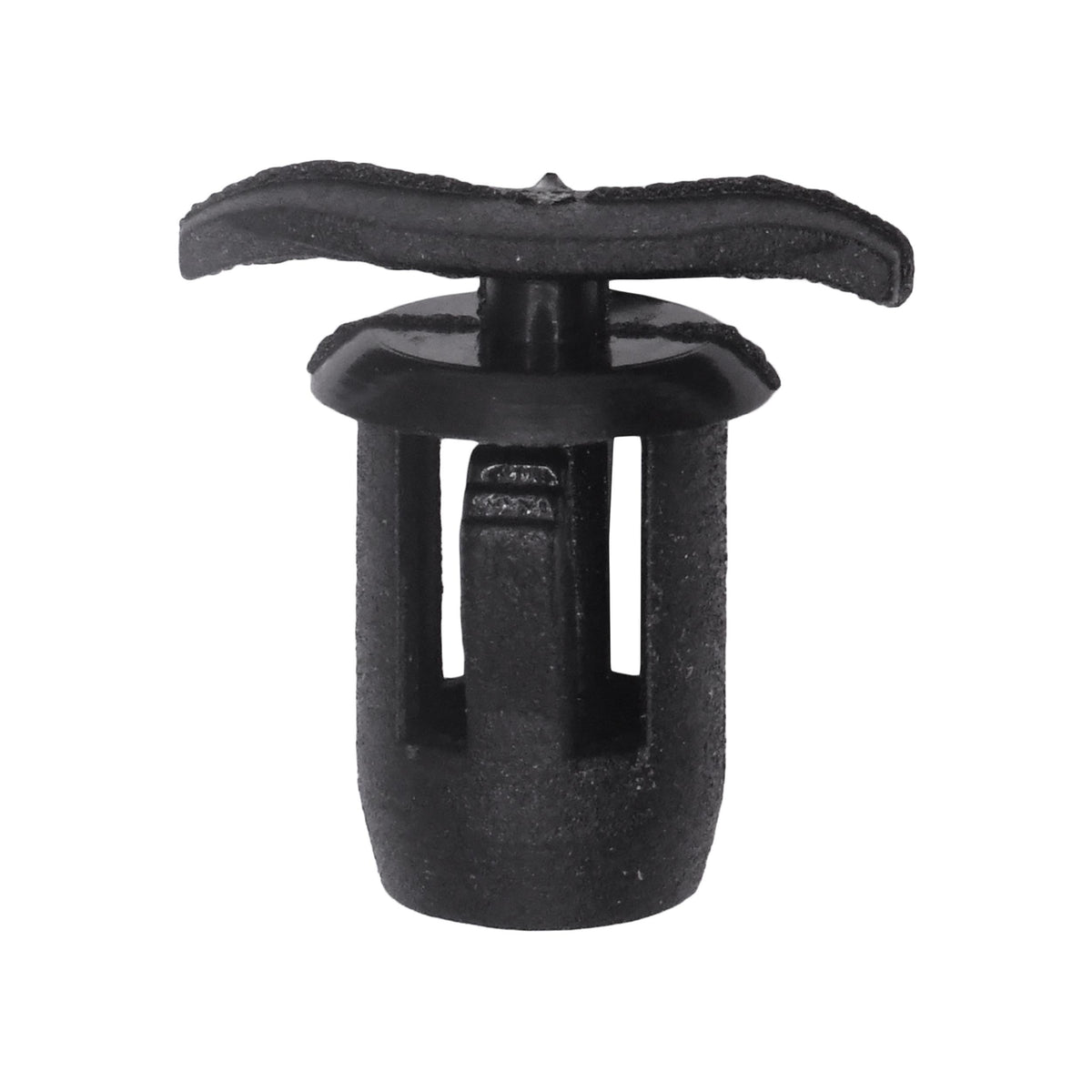 15/32"x5/16" Black Nylon Double Head Weatherstrip Christmas Tree Retainer, 3/16"x19/32" Head
