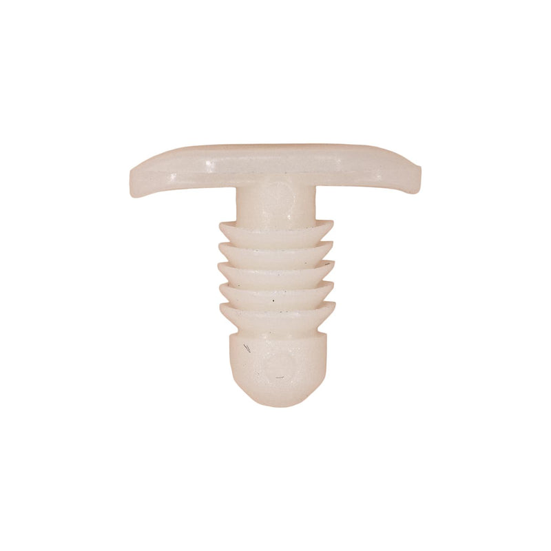 13/64"x13/32" White Nylon Double Head Hood Seal Christmas Tree Retainer, 3/16"x1/2" Head