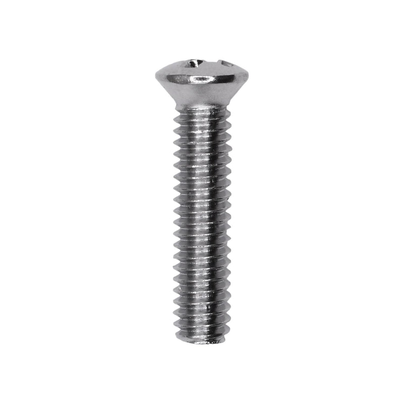 #8-32x3/4" Phillips Oval Head Machine Screw, Chrome