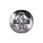 #8-32x3/4" Phillips Oval Head Machine Screw, Chrome