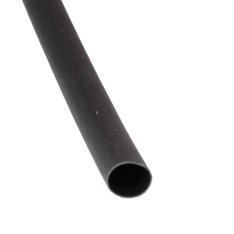 3/16"x6" Black Cross Linked Polyolefin Thin Wall Thin-Wall Heat Shrink Tubing, Pre-Shrink ID .187", Post-Shrink ID .093" ID