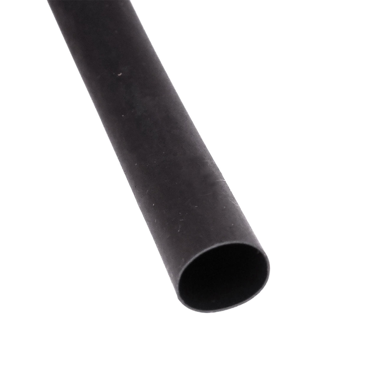 1/4"x6" Black Cross Linked Polyolefin Thin Wall Thin-Wall Heat Shrink Tubing, Pre-Shrink ID .250", Post-Shrink ID .125" ID