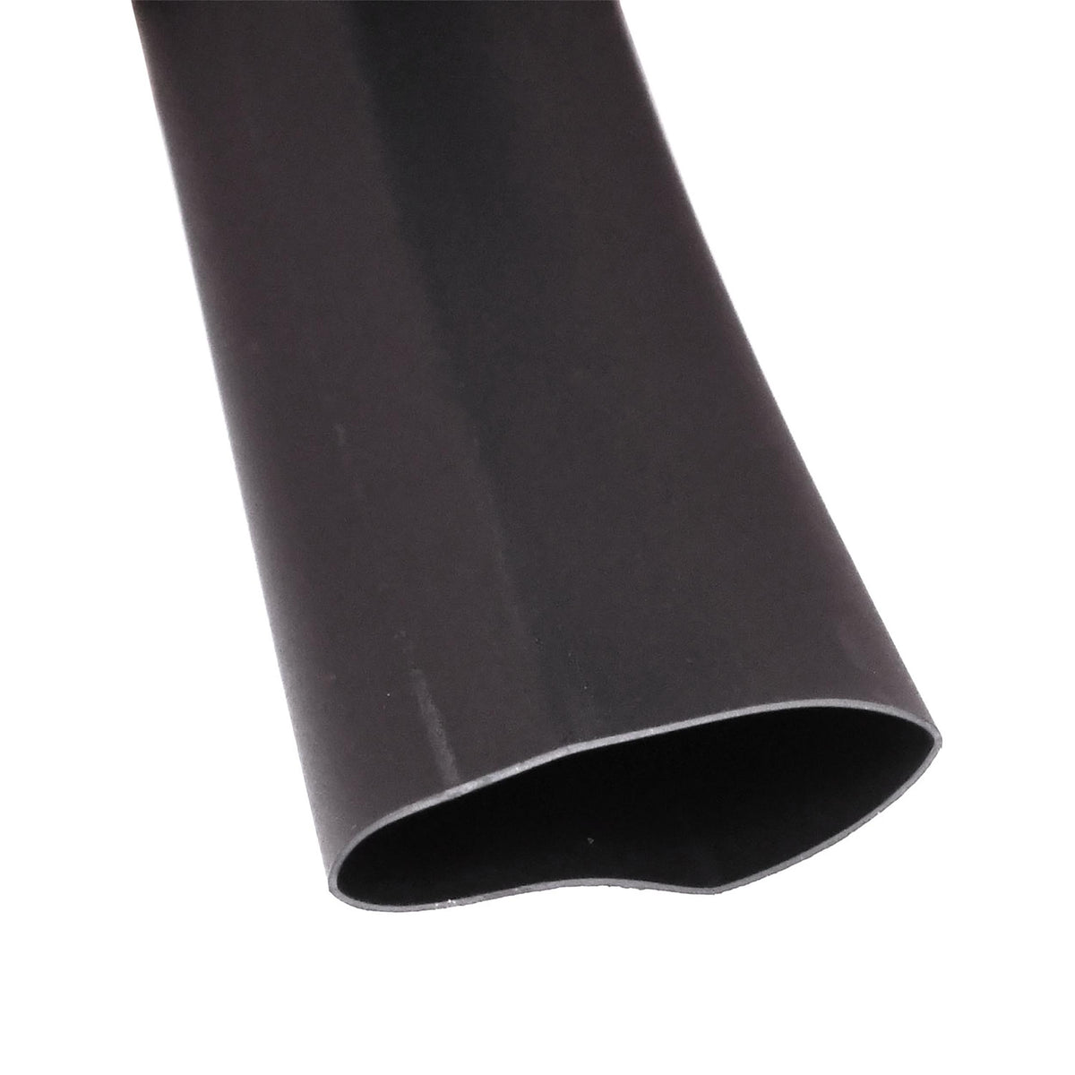 1/2"x6" Black Cross Linked Polyolefin Thin Wall Thin-Wall Heat Shrink Tubing, Pre-Shrink ID .500", Post-Shrink ID .250" ID