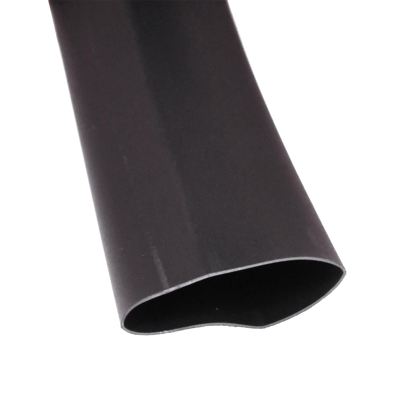 1/2"x6" Black Cross Linked Polyolefin Thin Wall Thin-Wall Heat Shrink Tubing, Pre-Shrink ID .500", Post-Shrink ID .250" ID