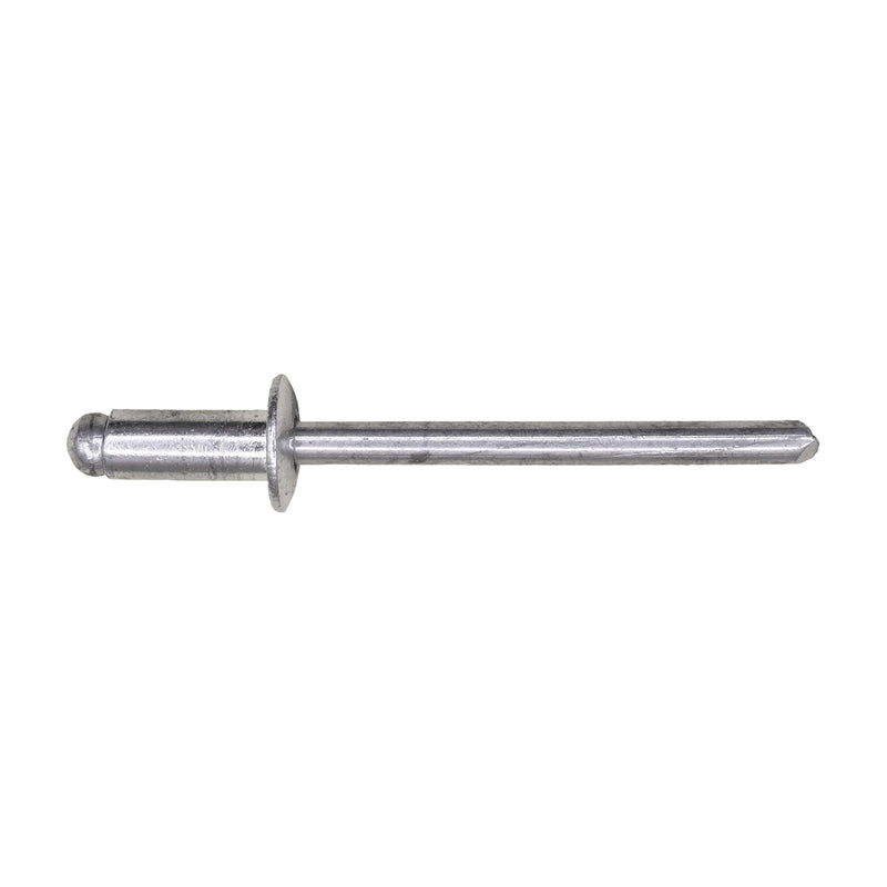 5/32"x11/32" Silver Dome Head Aluminum Rivet, 1/8"-3/16" Grip, Aluminum Body, Aluminum Mandrel