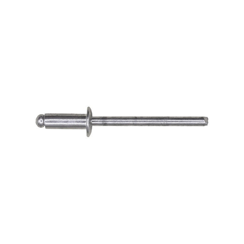 5/32"x13/32" Silver Dome Head Aluminum Rivet, 3/16"-1/4" Grip, Aluminum Body, Aluminum Mandrel