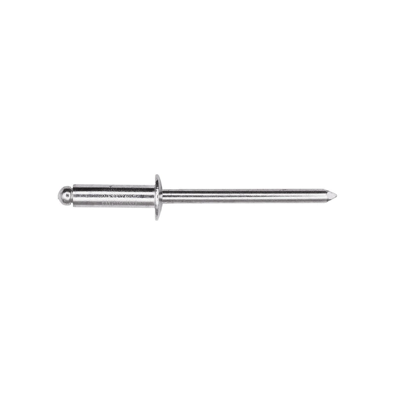 5/32"x1/2" Silver Dome Head Aluminum Rivet, 1/4"-3/8" Grip, Aluminum Body, Aluminum Mandrel