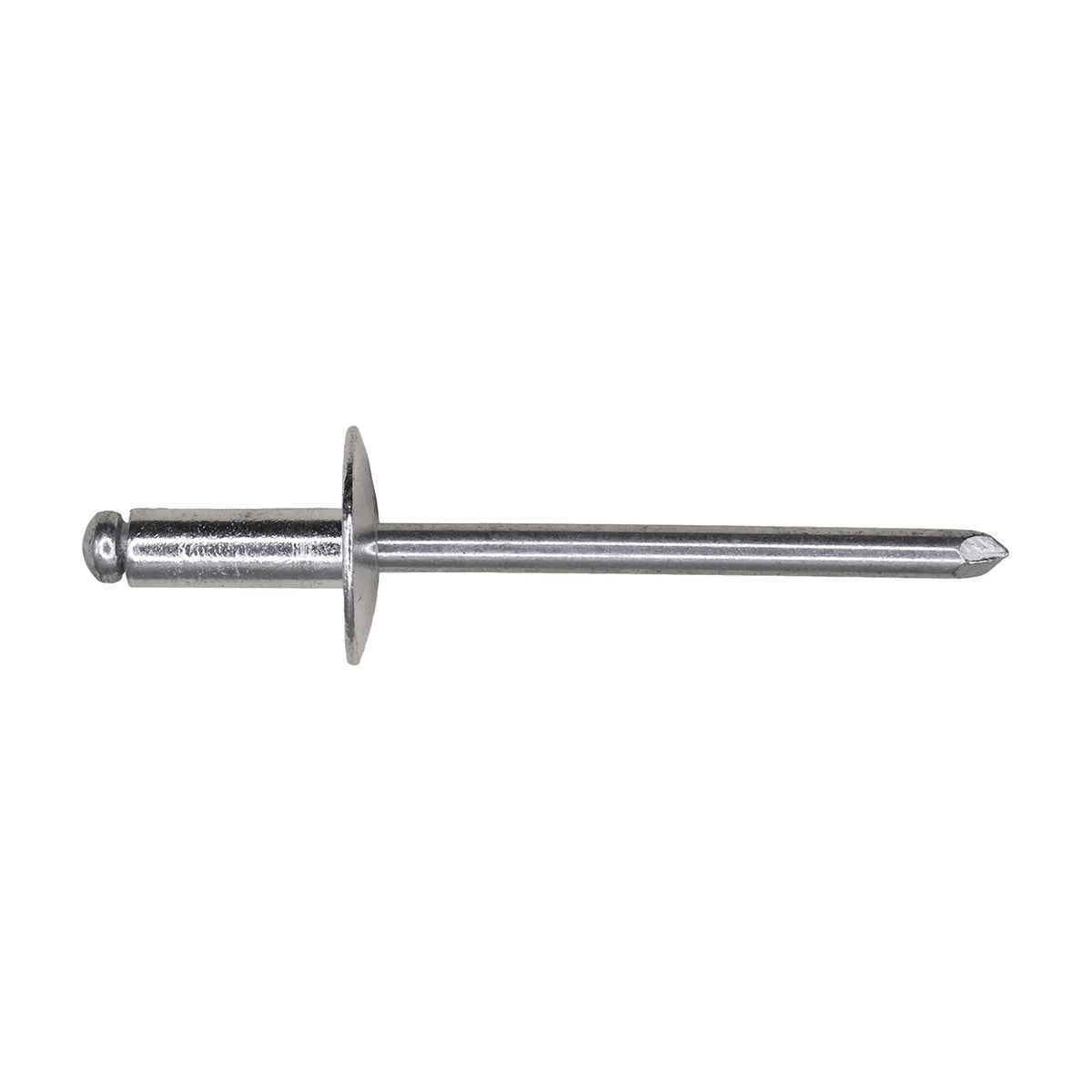 5/32"x13/32" Silver Large Dome Head Aluminum Rivet, 3/16"-1/4" Grip, Aluminum Body, Aluminum Mandrel