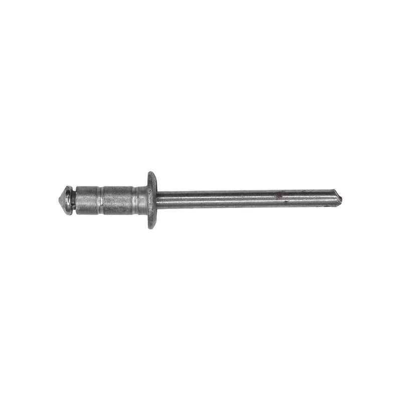 3/16"x7/16" Silver Dome Head Multi-Grip Rivet, 1/16"-1/4" Grip, Aluminum Body, Steel Mandrel