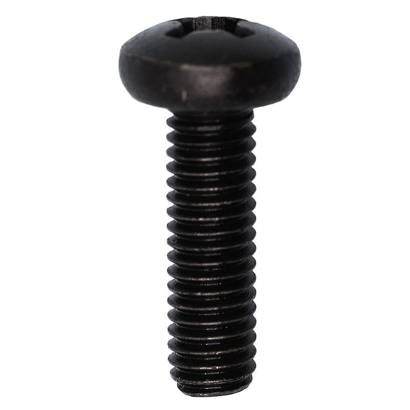 M6-1.0x20mm Phillips Pan Head License Plate Screw, Black E-Coat