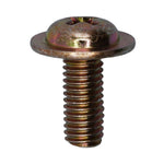 M5-0.80x12mm Phillips Truss Head Pan Washer License Plate Screw, 12.7mm Washer, Yellow Zinc Dichromate