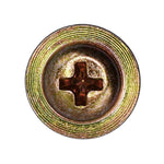 M5-0.80x12mm Phillips Truss Head Pan Washer License Plate Screw, 12.7mm Washer, Yellow Zinc Dichromate