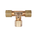 1/4" Brass Compression Union Tee