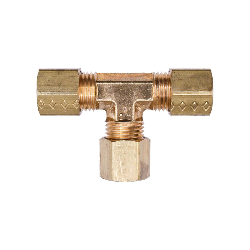 1/4" Brass Compression Union Tee