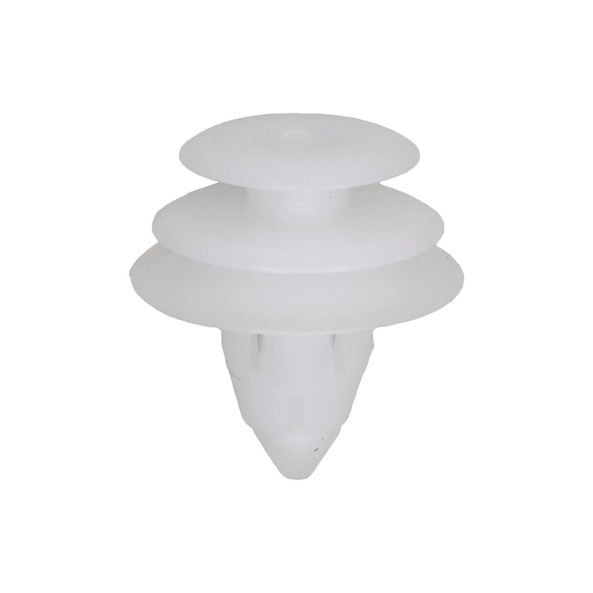 10mmx13mm White Nylon Triple Head Trim Christmas Tree Retainer Overall, 18mm Head
