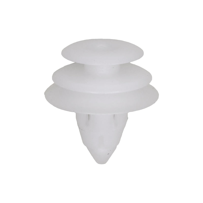 10mmx13mm White Nylon Triple Head Trim Christmas Tree Retainer Overall, 18mm Head
