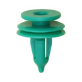 5/16"x5/8" Green Nylon Triple Head Trim Panel Christmas Tree Retainer, 23/32" Head