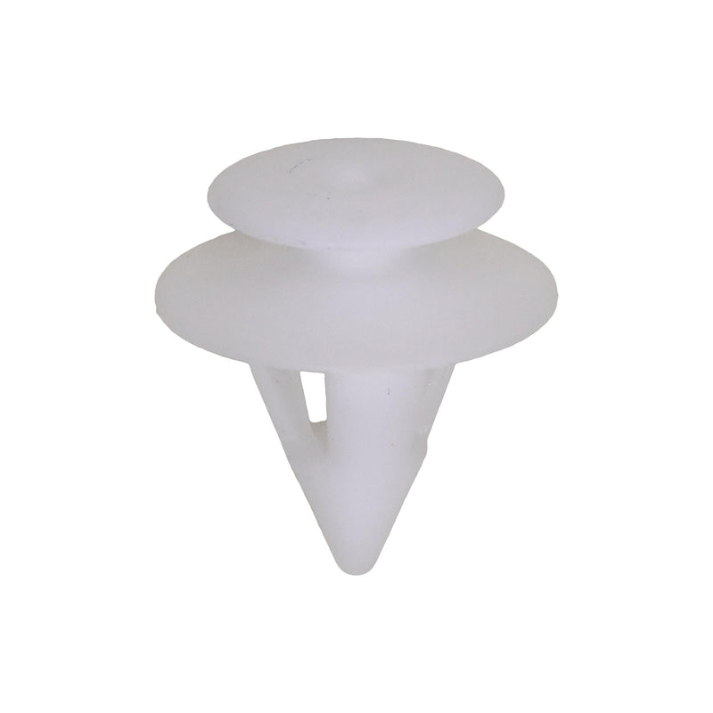 11mmx15mm White Nylon Double Head Door Trim Panel Christmas Tree Retainer, 19mm Head