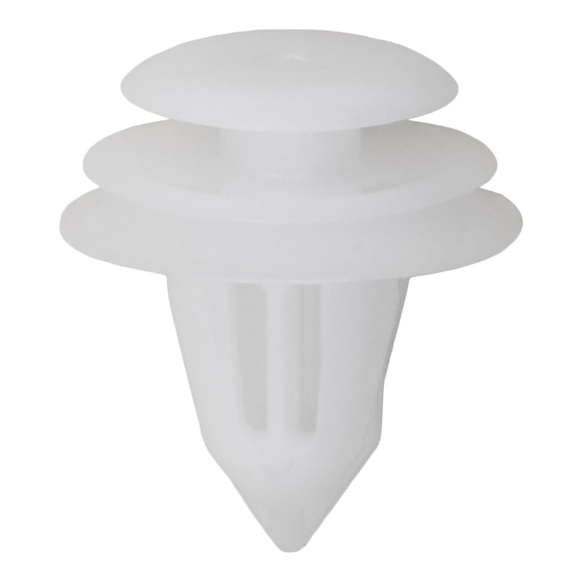 9mmx9mmx14mm White Nylon Triple Head Trim Board Christmas Tree Retainer, 18mm Head