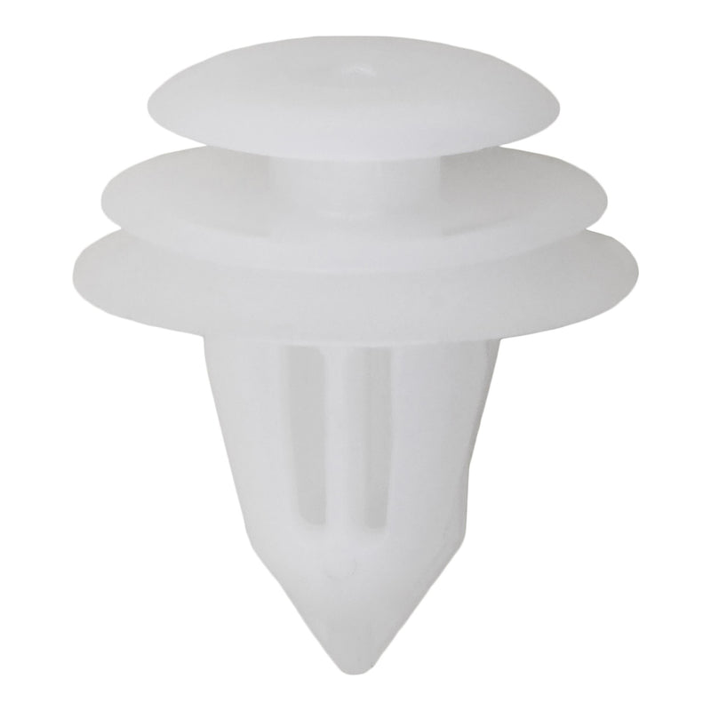 9mmx9mmx14mm White Nylon Triple Head Trim Board Christmas Tree Retainer, 18mm Head