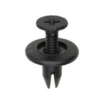 1/4"x1/2" Black Screw-Type Retainer with Open End, 11/16" Head