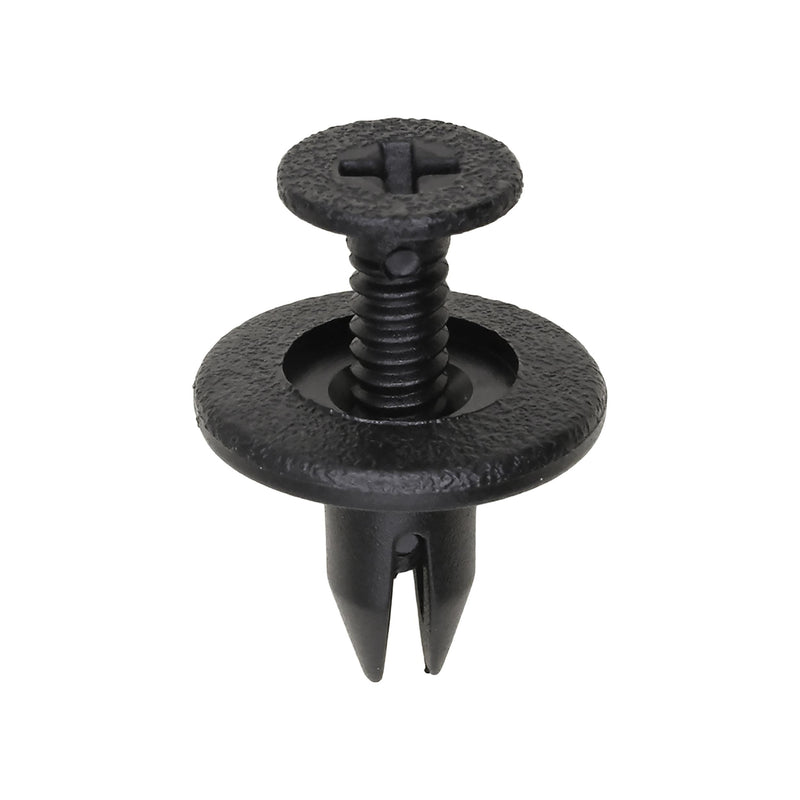 1/4"x1/2" Black Screw-Type Retainer with Open End, 11/16" Head