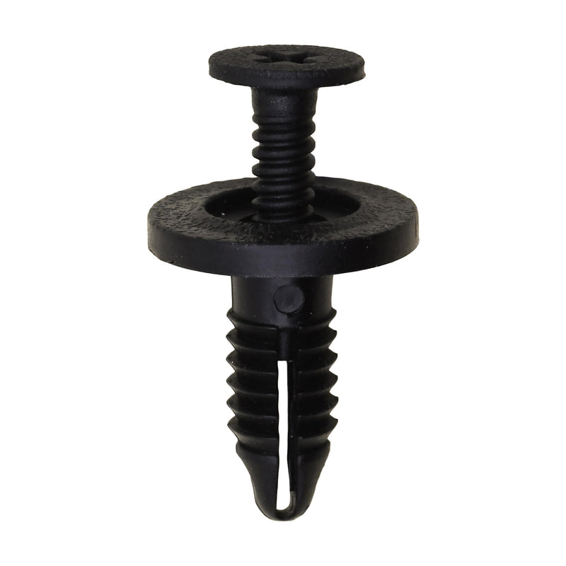 1/4"x3/4" Black Screw-Type Retainer with Open End, 11/16" Head