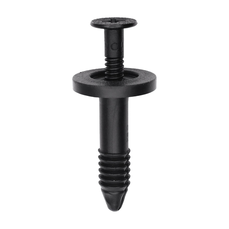 1/4"x1-3/32" Black Screw-Type Retainer with Open End, 11/16" Head