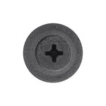 1/4"x1-3/32" Black Screw-Type Retainer with Open End, 11/16" Head
